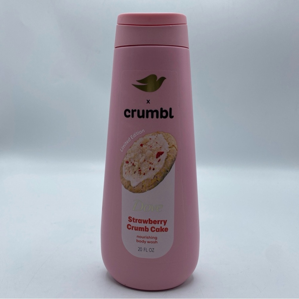 Dove X Crumbl Moisturizing Liquid Body Wash Strawberry Crumb Cake 20oz - Picture 2 of 4